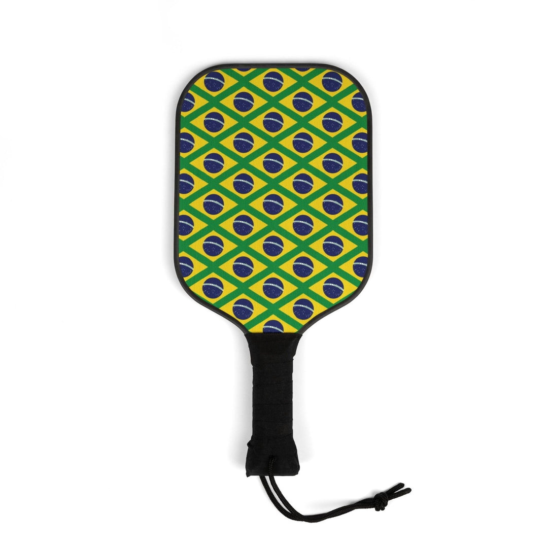 Brazilian Flag Pickleball Set - Wooden Paddles & Balls with Carry Bag - Premium Brazil Inspired Racket Design - Ezra's Clothing - Accessories