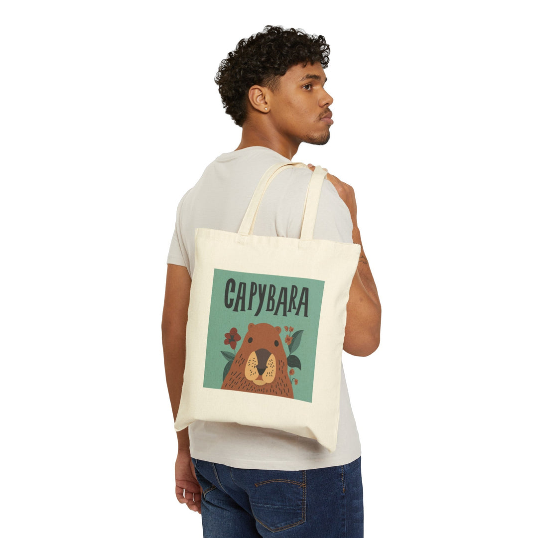 Capybara Cotton Canvas Tote Bag - Ezra's Clothing - Bags