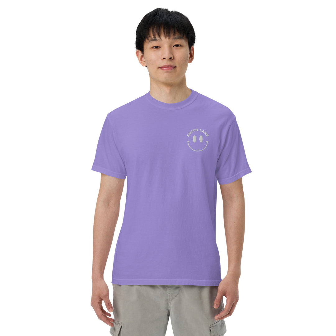 Smith Lake Embroidered T-Shirt T-Shirts Ezra's Clothing Violet S 