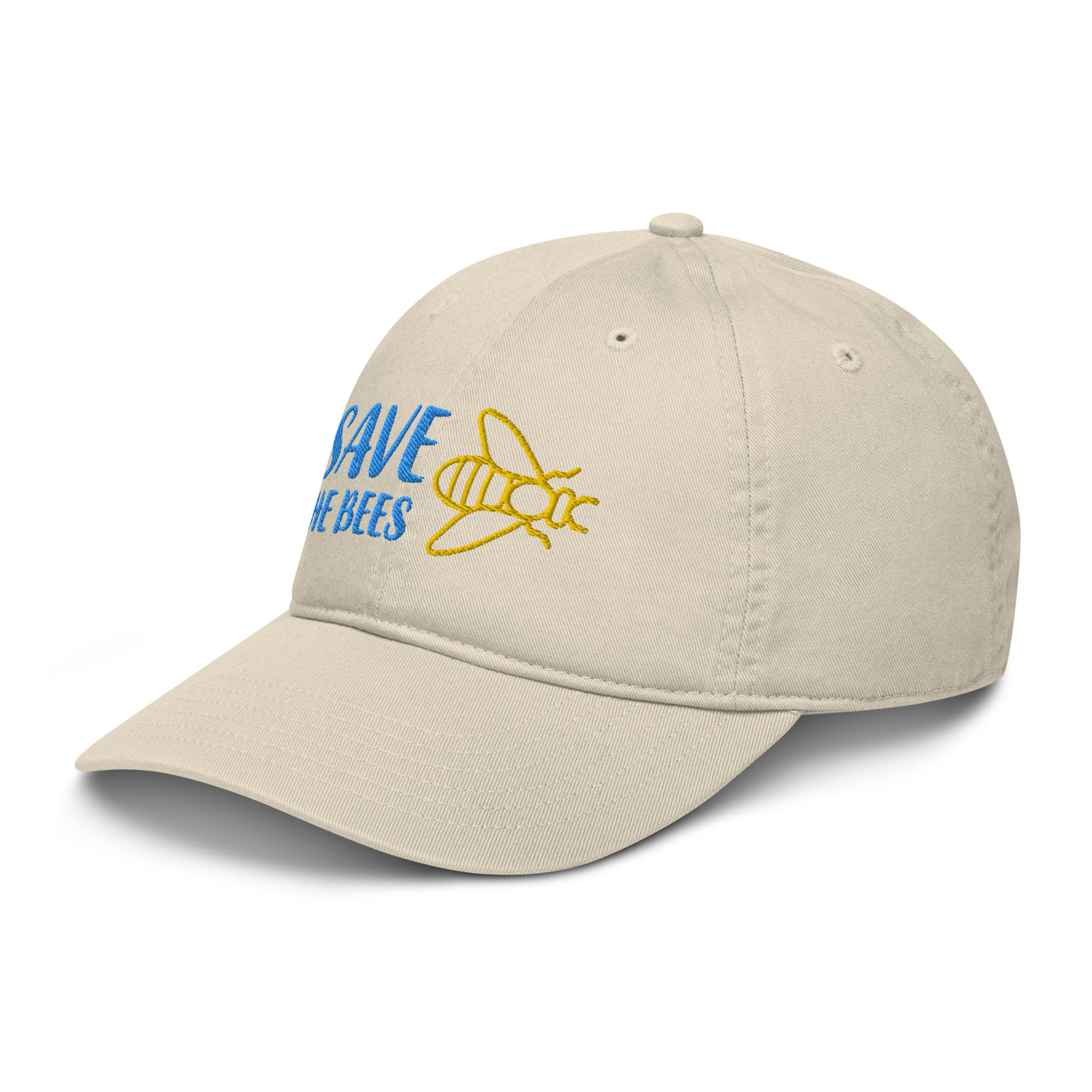 Save the Bees Organic Baseball Cap Hats Ezra's Clothing Oyster  