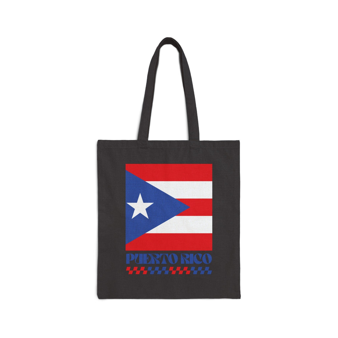 Puerto Rico Retro Print Cotton Canvas Tote Bag - Ezra's Clothing - Bags