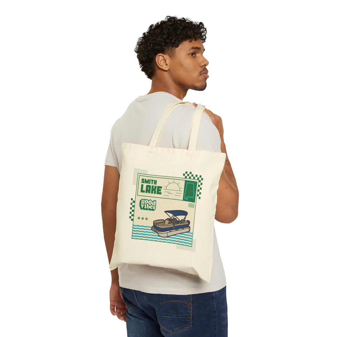 Smith Lake Good Vibes Cotton Canvas Tote Bag - Ezra's Clothing - Bags