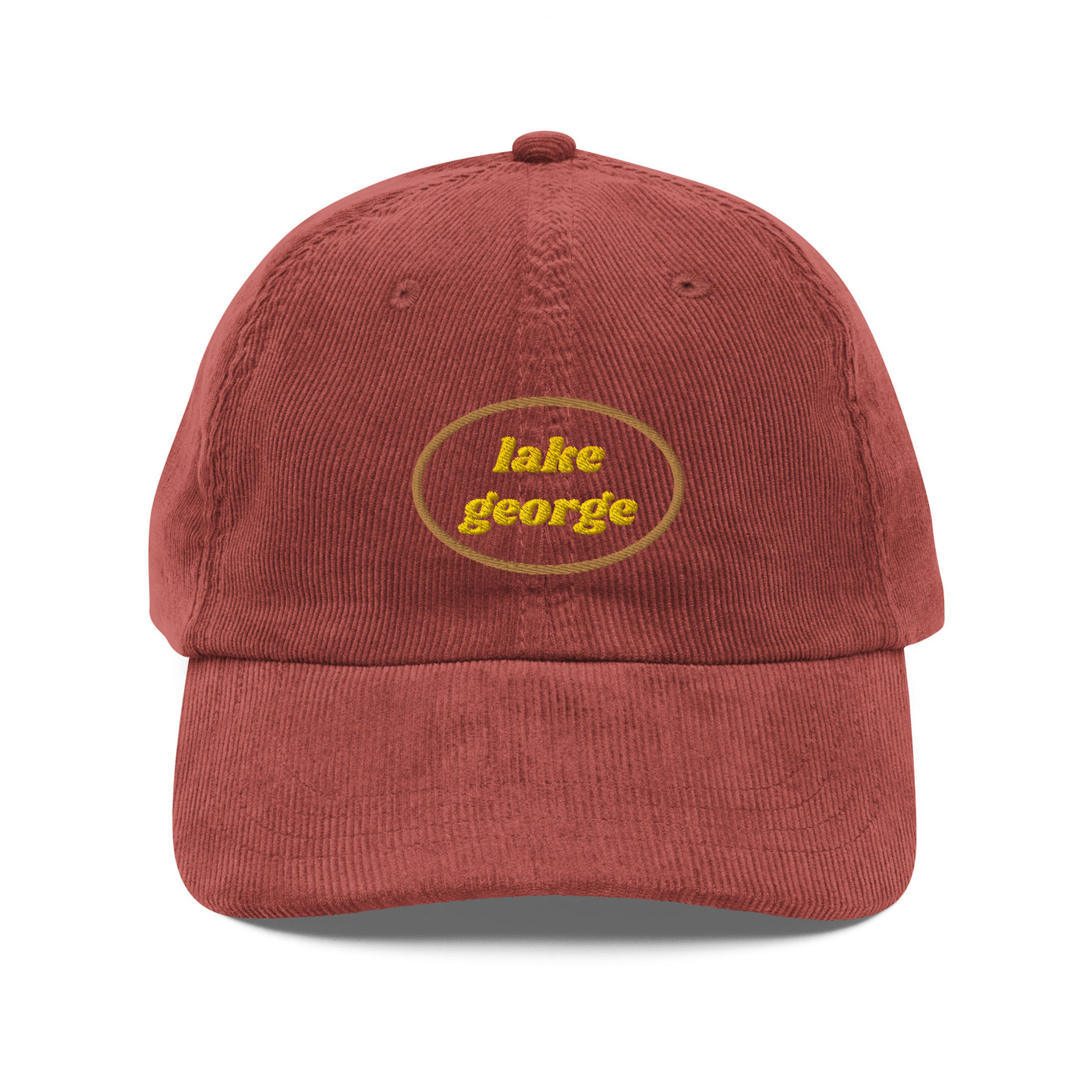 Lake George Vintage Corduroy Cap Hats Ezra's Clothing Burgundy  