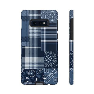 Bandana Blue Plaid Case Tough Case Ezra's Clothing Samsung Galaxy S10E Matte 