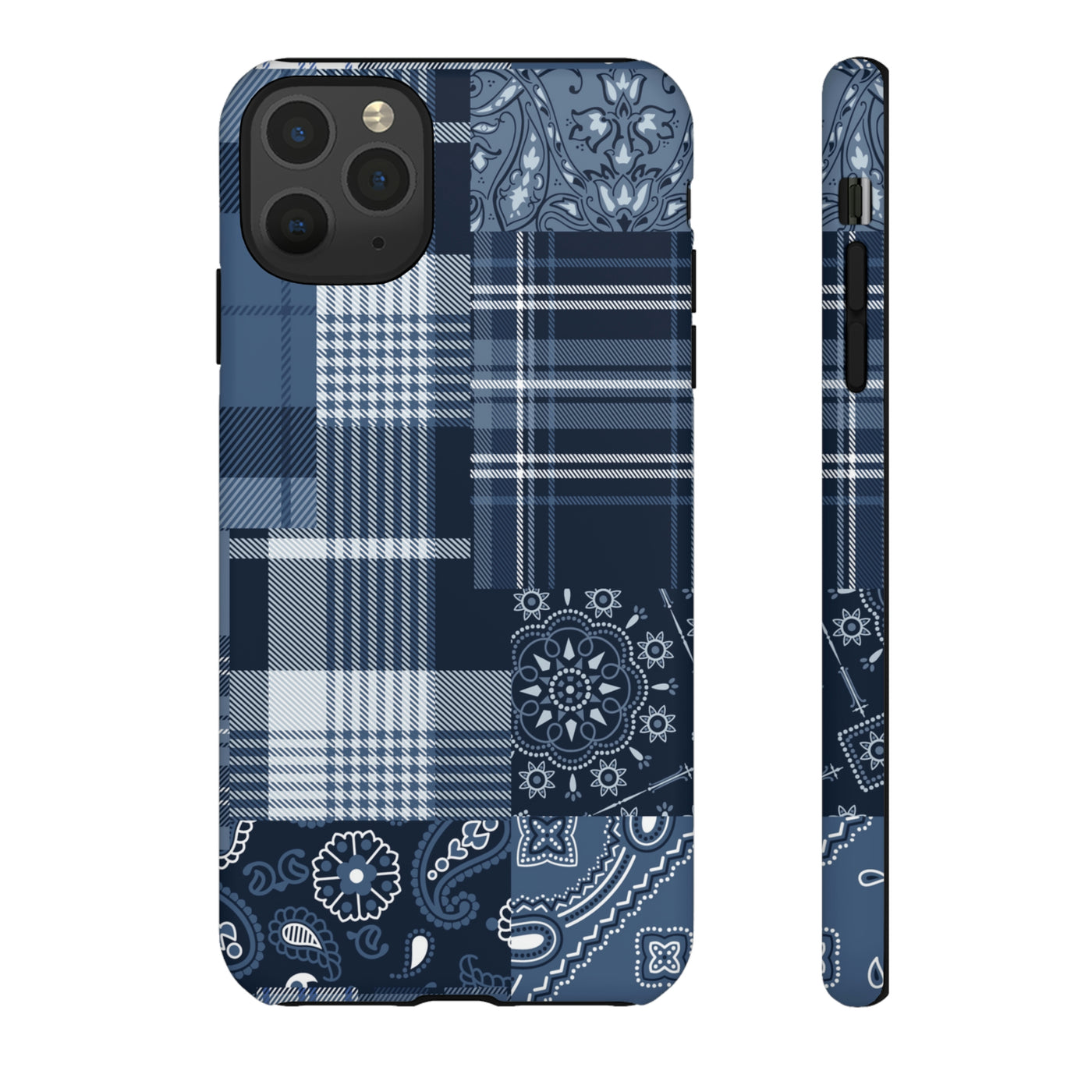 Bandana Blue Plaid Case Tough Case Ezra's Clothing iPhone 11 Pro Max Matte 