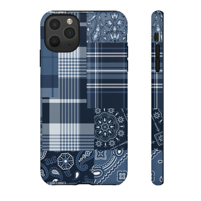 Bandana Blue Plaid Case Tough Case Ezra's Clothing iPhone 11 Pro Max Matte 