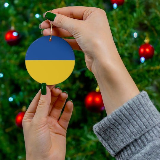 Ukraine Ceramic Ornament - Ezra's Clothing - Christmas Ornament