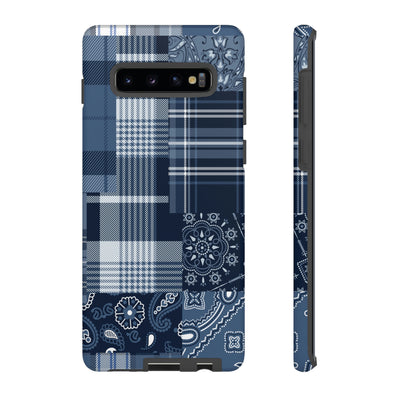 Bandana Blue Plaid Case Tough Case Ezra's Clothing Samsung Galaxy S10 Plus Matte 