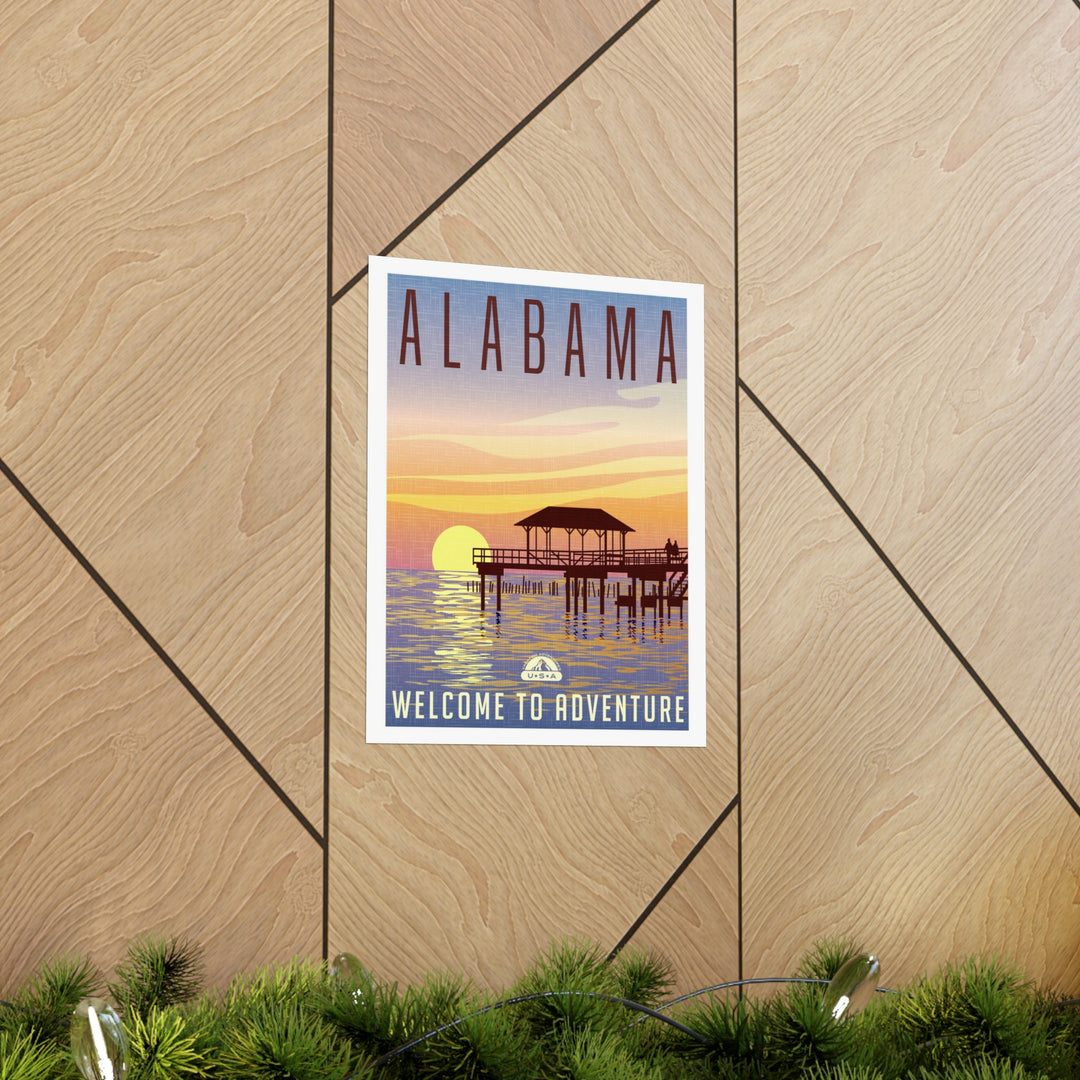 Alabama Travel Poster - Ezra's Clothing - Poster