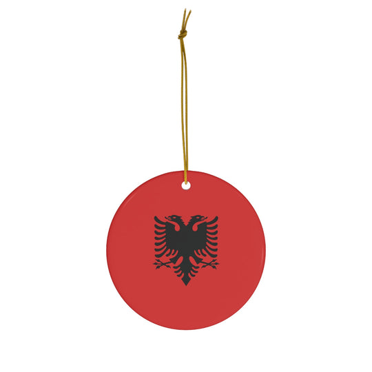 Albania Ceramic Ornament - Ezra's Clothing - Christmas Ornament