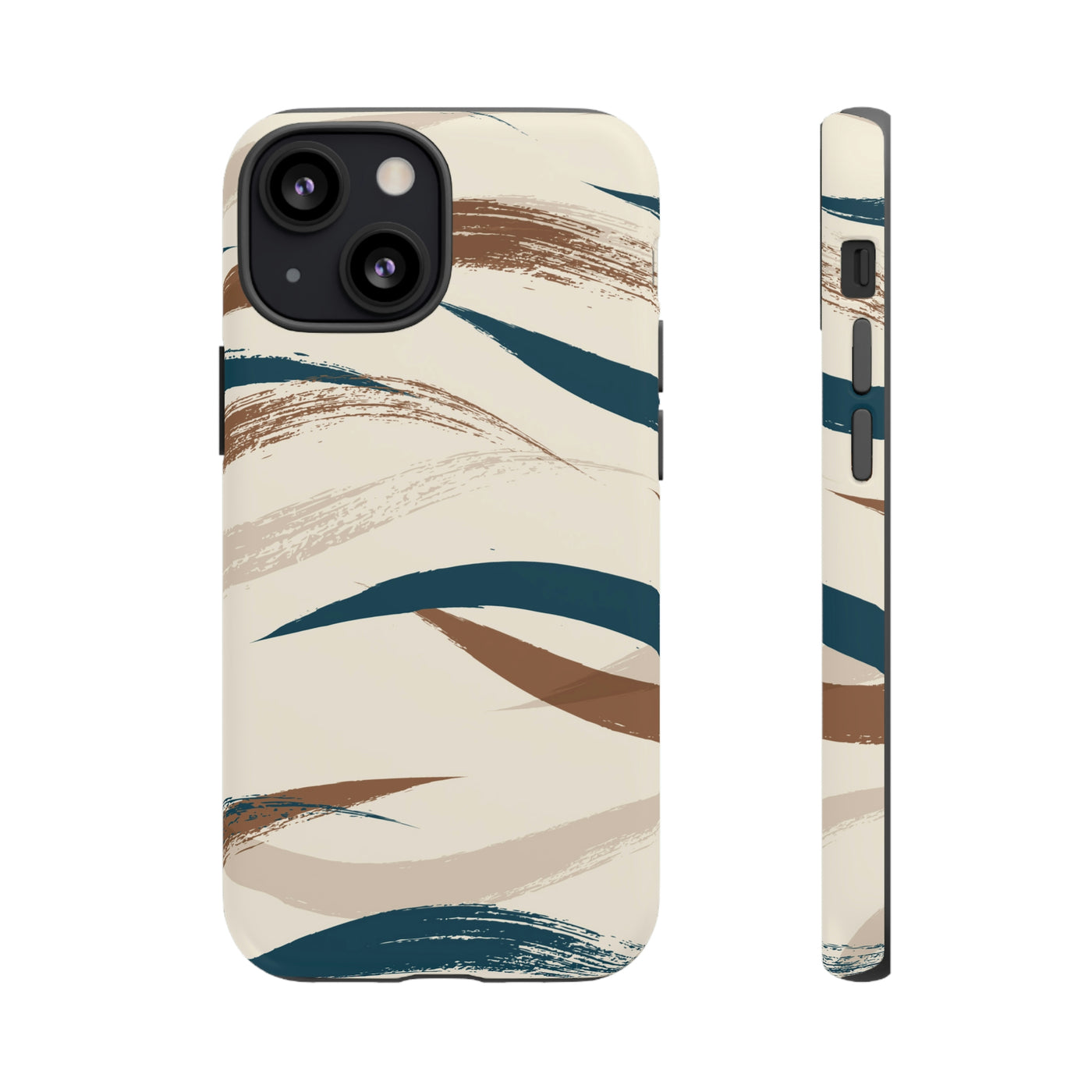 Wavy Beach Brushstroke Watercolor Case Tough Case Ezra's Clothing iPhone 13 Mini Matte 