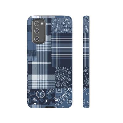 Bandana Blue Plaid Case Tough Case Ezra's Clothing Samsung Galaxy S20 FE Matte 
