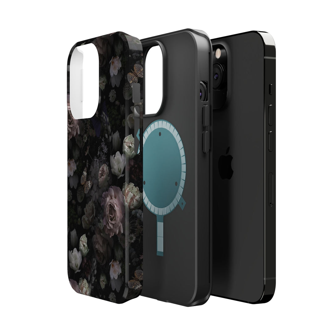 Black Rose Case - Magnetic Back - Ezra's Clothing - Magnetic Case