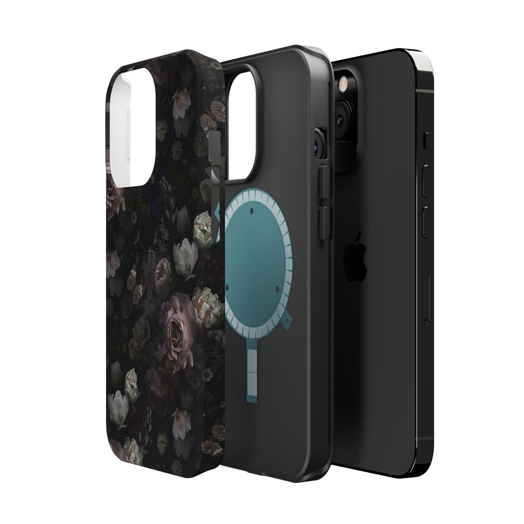 Black Rose Case - Magnetic Back - Ezra's Clothing - Magnetic Case