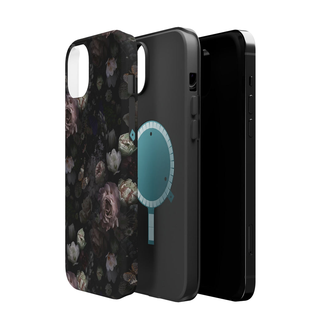 Black Rose Case - Magnetic Back - Ezra's Clothing - Magnetic Case