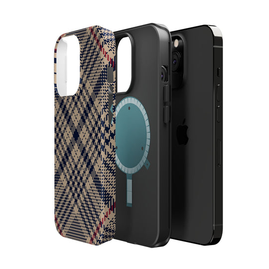 Blue Scottish Plaid Case - Magnetic Back - Ezra's Clothing - Magnetic Case