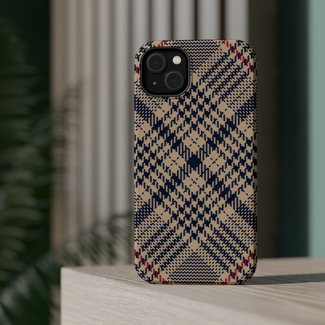 Blue Scottish Plaid Case - Magnetic Back - Ezra's Clothing - Magnetic Case