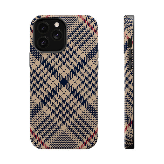 Blue Scottish Plaid Case - Magnetic Back - Ezra's Clothing - Magnetic Case