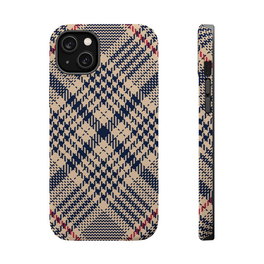 Blue Scottish Plaid Case - Magnetic Back - Ezra's Clothing - Magnetic Case