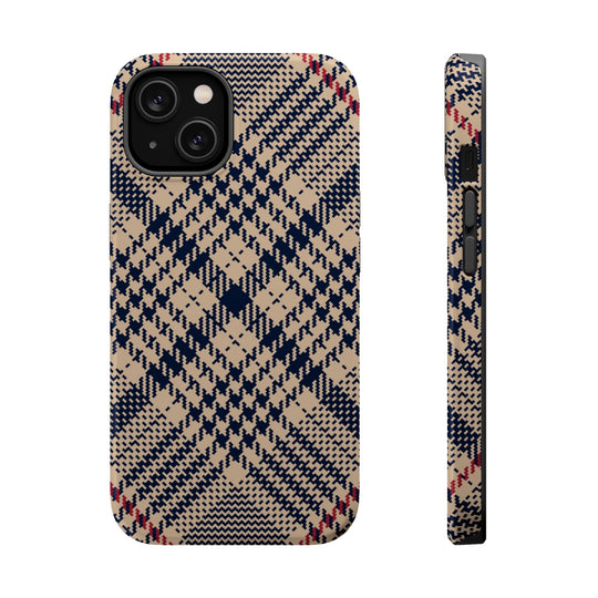 Blue Scottish Plaid Case - Magnetic Back - Ezra's Clothing - Magnetic Case