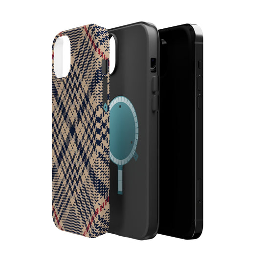 Blue Scottish Plaid Case - Magnetic Back - Ezra's Clothing - Magnetic Case