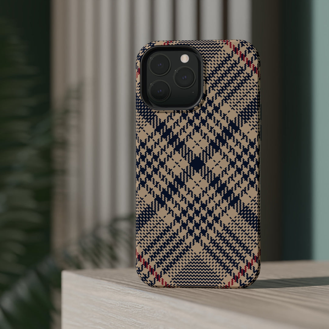 Blue Scottish Plaid Case - Magnetic Back - Ezra's Clothing - Magnetic Case