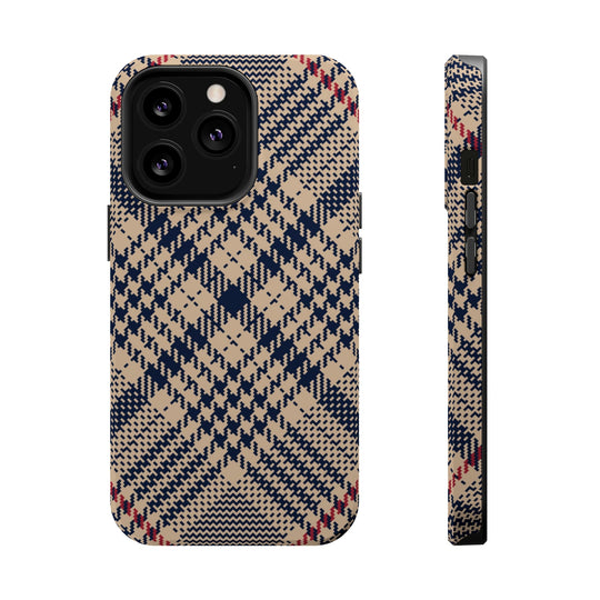 Blue Scottish Plaid Case - Magnetic Back - Ezra's Clothing - Magnetic Case