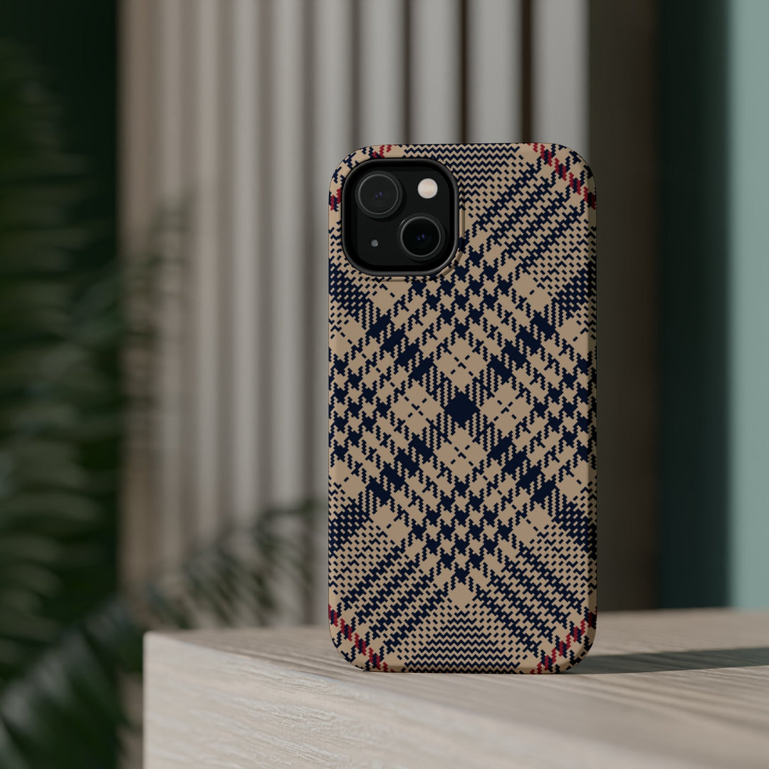 Blue Scottish Plaid Case - Magnetic Back - Ezra's Clothing - Magnetic Case