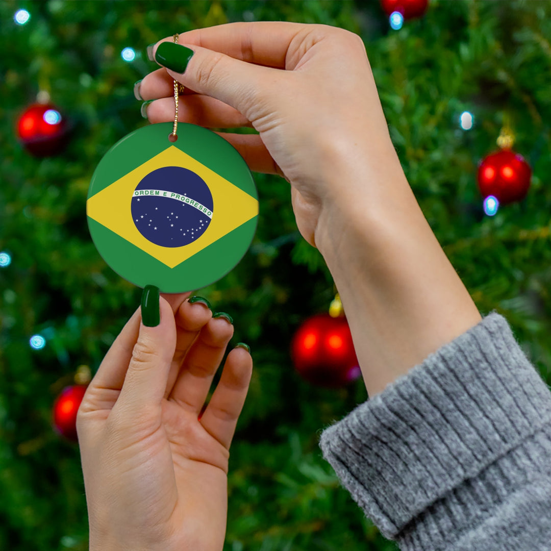 Brazil Ceramic Ornament - Ezra's Clothing - Christmas Ornament