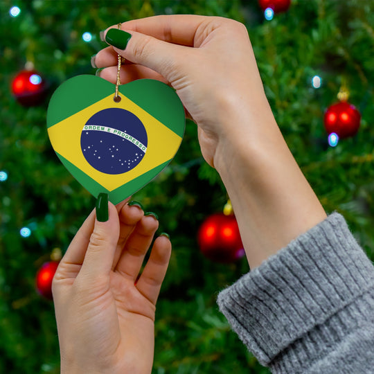 Brazil Ceramic Ornament - Ezra's Clothing - Christmas Ornament