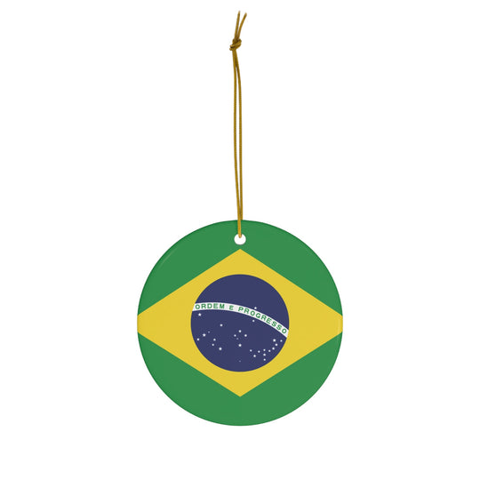 Brazil Ceramic Ornament - Ezra's Clothing - Christmas Ornament