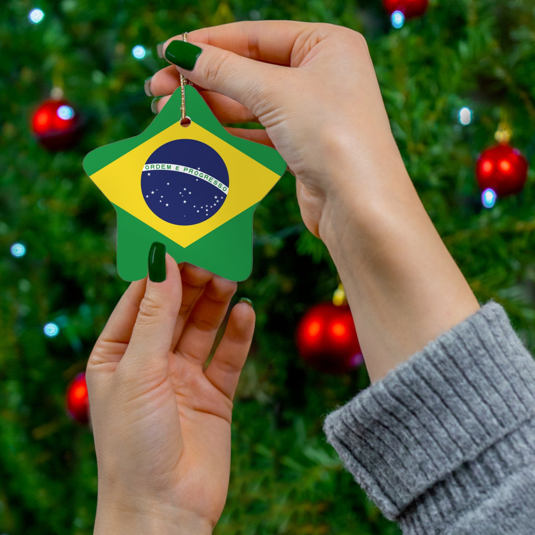 Brazil Ceramic Ornament - Ezra's Clothing - Christmas Ornament