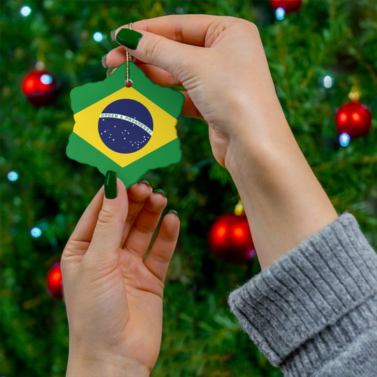 Brazil Ceramic Ornament - Ezra's Clothing - Christmas Ornament