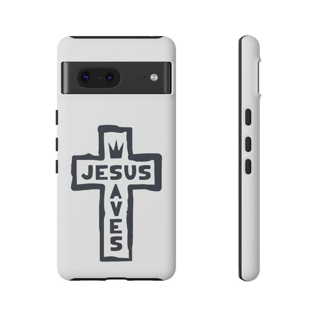 Jesus Saves Case Tough Case Ezra's Clothing Google Pixel 7 Matte 