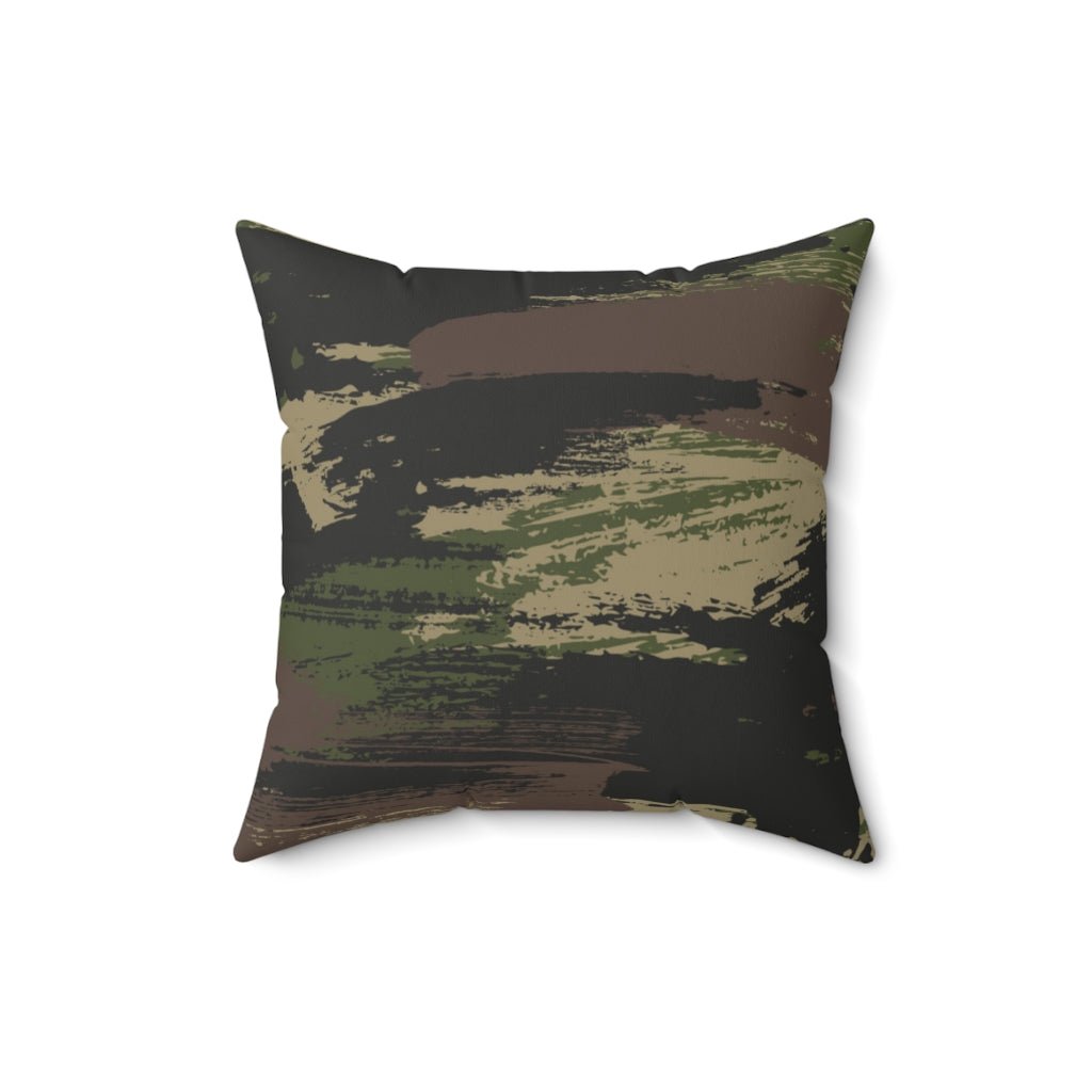 Camouflage Brushstroke Throw Pillow - Ezra's Clothing