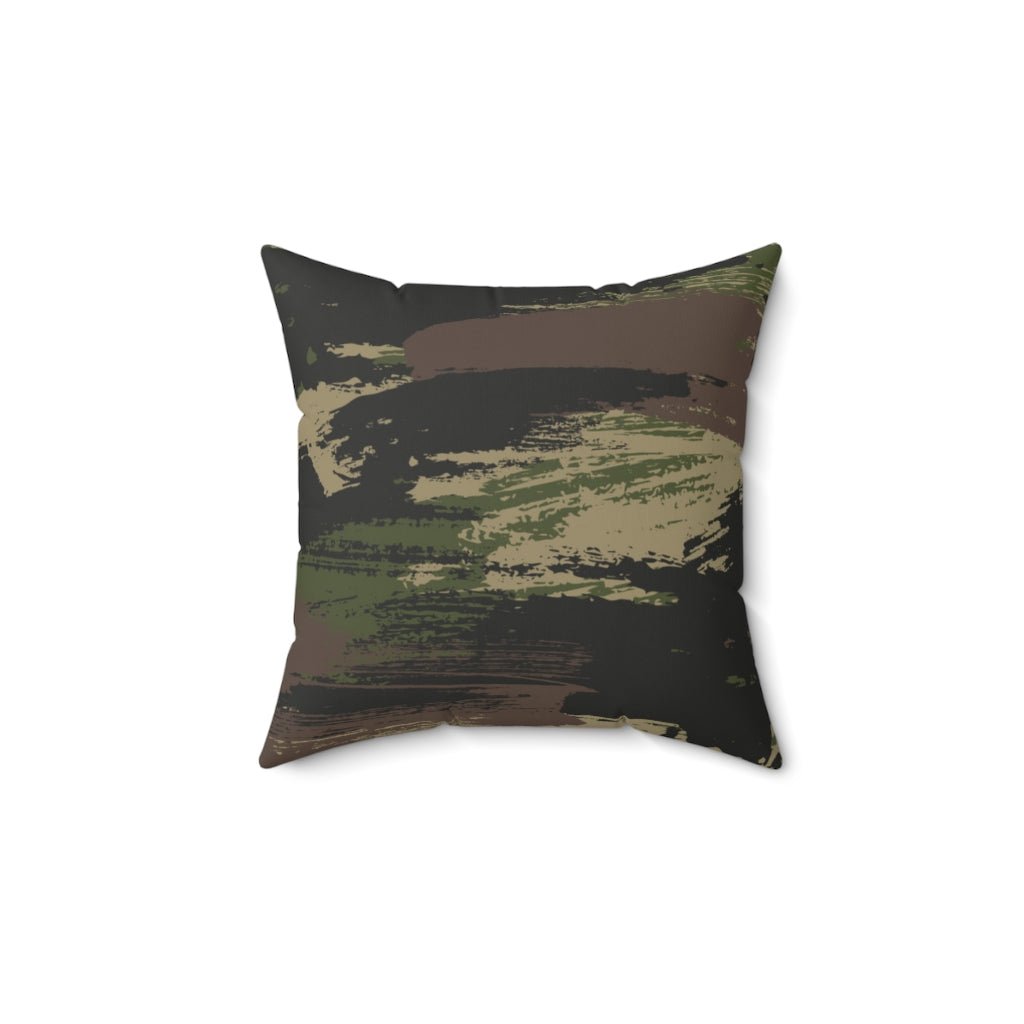 Camouflage Brushstroke Throw Pillow - Ezra's Clothing - Pillows