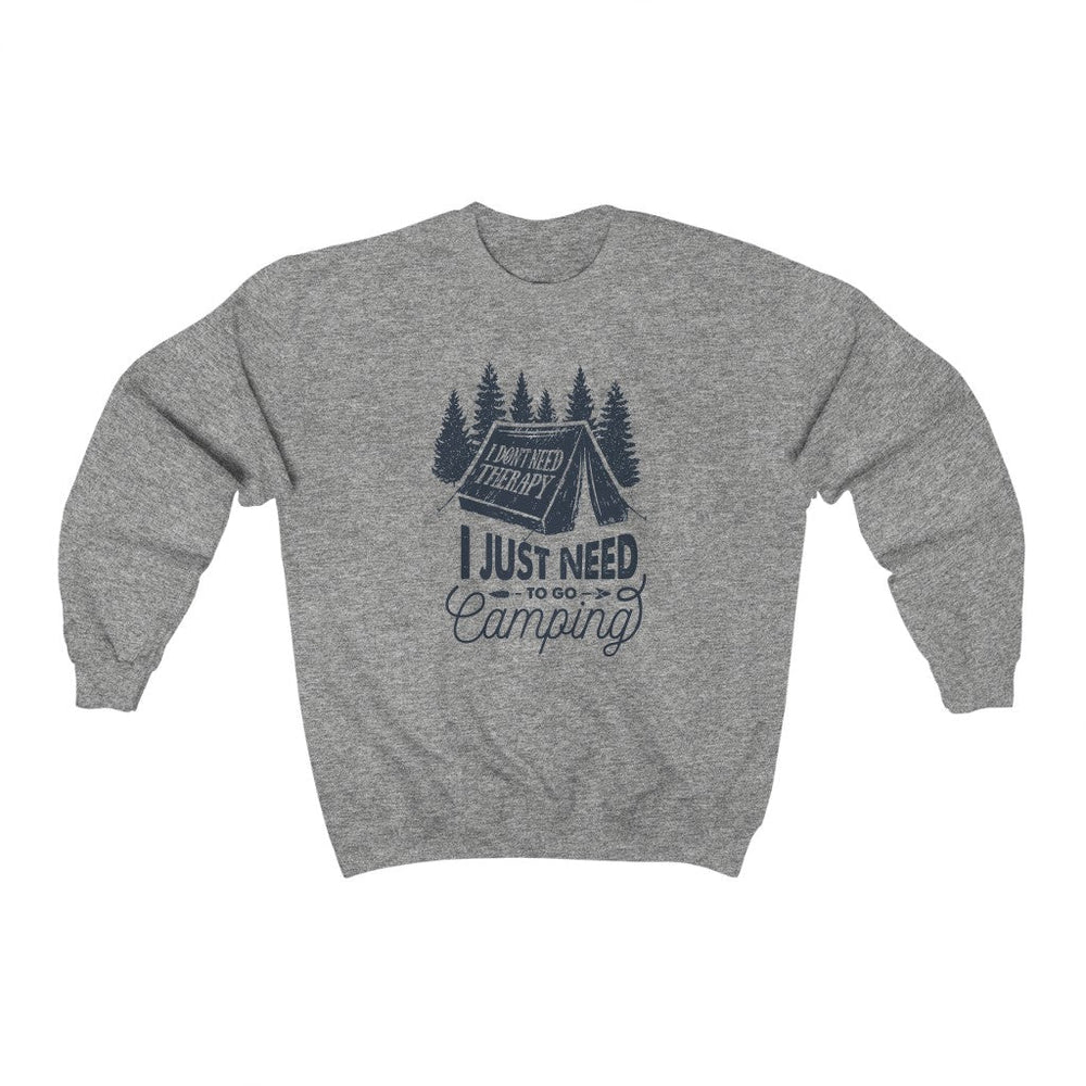 Camping Therapy Sweatshirt - Ezra's Clothing - Sweatshirts