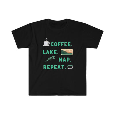 Coffee Lake Nap Repeat T-Shirt - Ezra's Clothing