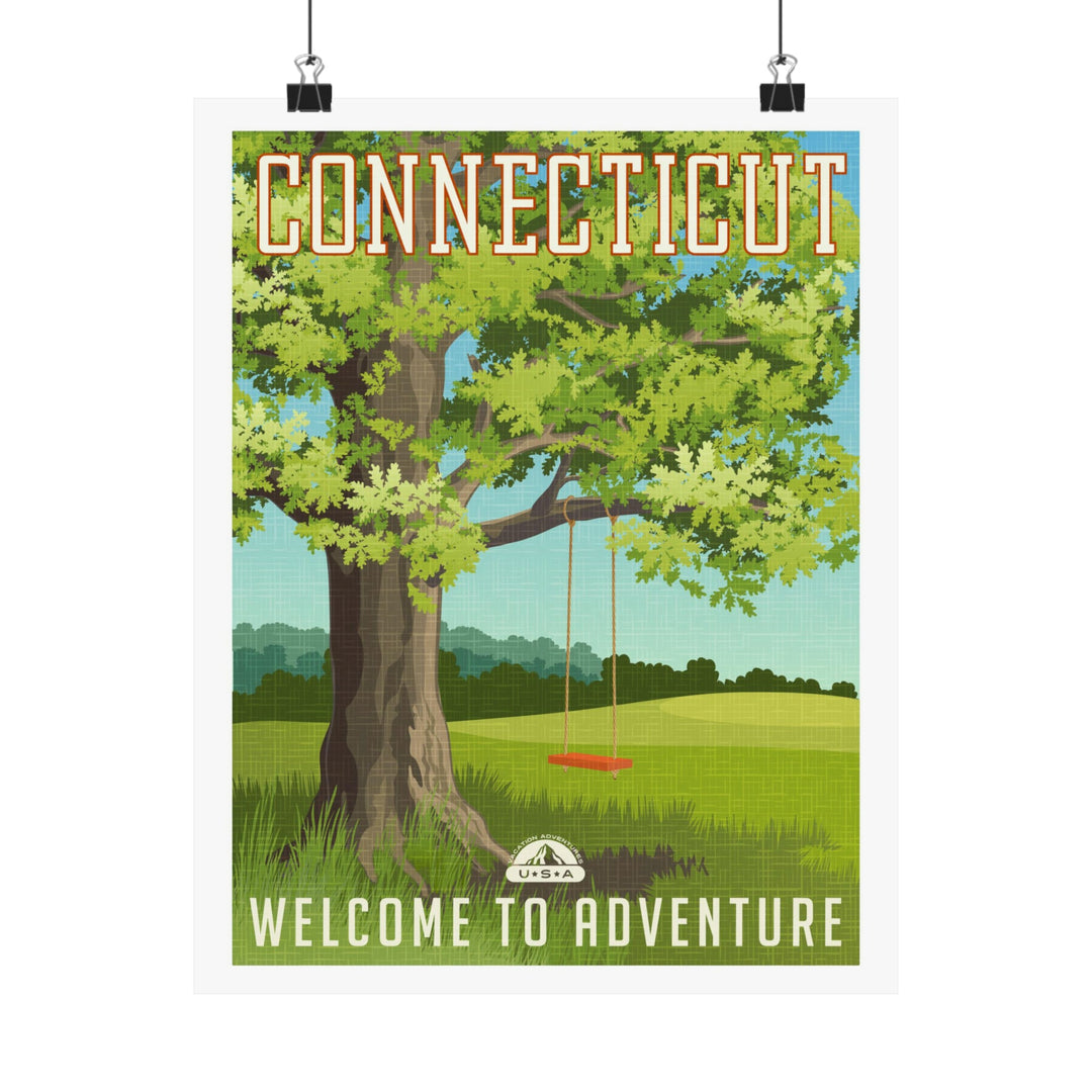 Connecticut Travel Poster - Ezra's Clothing - Poster