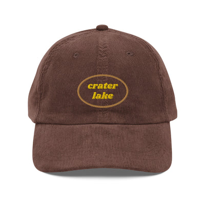 Crater Lake Vintage Corduroy Cap - Ezra's Clothing