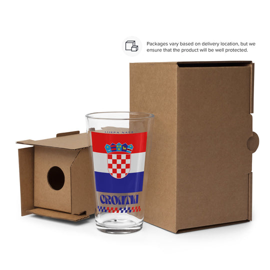 Croatia Pint Glass - Ezra's Clothing - Pint Glass