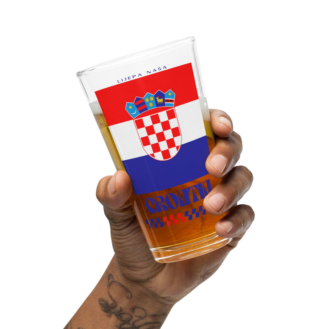 Croatia Pint Glass - Ezra's Clothing - Pint Glass