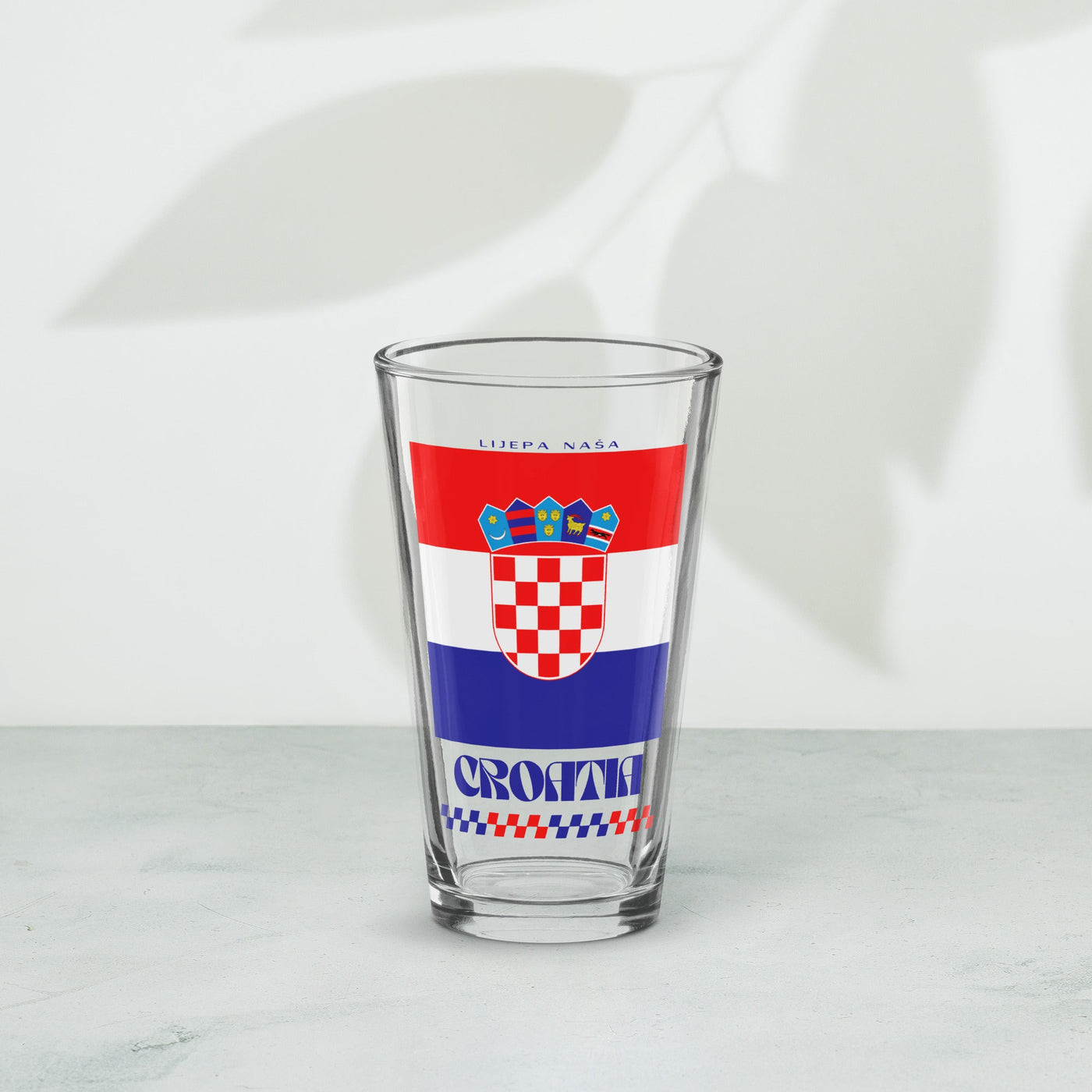 Croatia Pint Glass - Ezra's Clothing