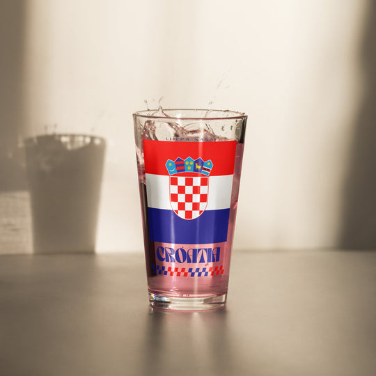 Croatia Pint Glass - Ezra's Clothing - Pint Glass