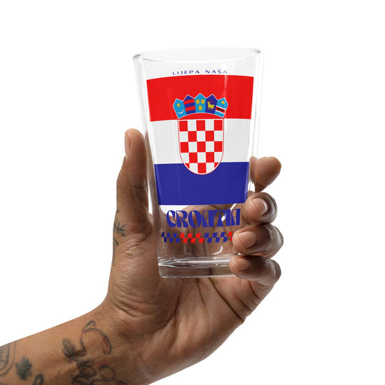 Croatia Pint Glass - Ezra's Clothing - Pint Glass