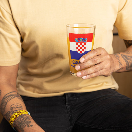 Croatia Pint Glass - Ezra's Clothing - Pint Glass