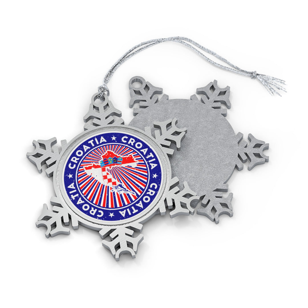 Croatia Snowflake Ornament - Ezra's Clothing - Christmas Ornament
