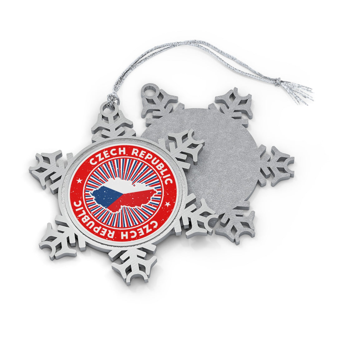Czech Republic Snowflake Ornament - Ezra's Clothing - Christmas Ornament