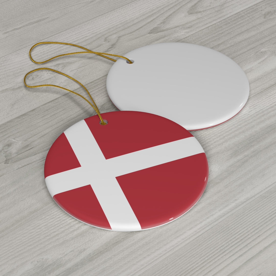 Denmark Ceramic Ornament - Ezra's Clothing - Christmas Ornament