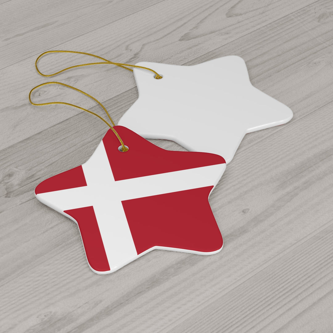Denmark Ceramic Ornament - Ezra's Clothing - Christmas Ornament